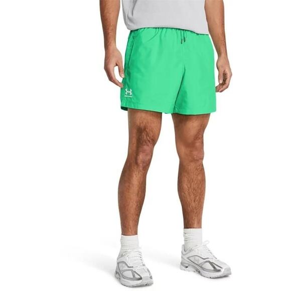 Under Armour Mens Performance Woven Volley Shorts 6 in Green, Medium - Picture 1 of 5